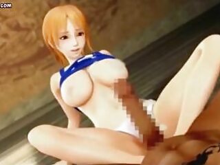 Redhead anime babe gets pounded by BBC, squirting hard.